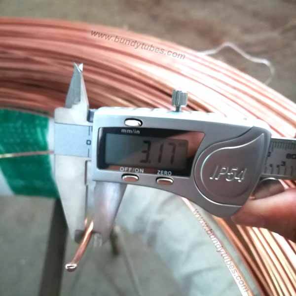 Tubo de acero 3,17 mm .125 pulgada ASTM A254 para compresores